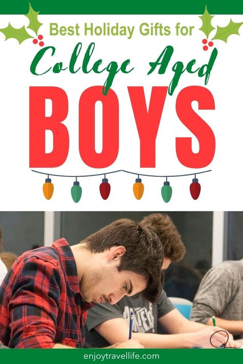 Discover the best gifts for college boys to help make your son’s transition into college--and eventual adulthood--easier. #enjoytravellife #emptynesting College Boy Christmas Gifts, Best Gifts For College Students, Christmas Gifts For College Students, College Guy Gifts, Gifts For College Boys, College Student Gifts Christmas, Gifts For College Students, College Boyfriend, Stocking Stuffers For Boys