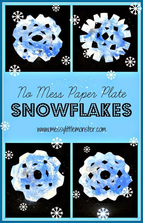 NO MESS paper plate painted snowflakes. A perfect winter craft for babies, toddlers and preschoolers. Craft For Babies, Winter Wednesday, Painted Snowflakes, Paper Craft Ideas For Kids, January Craft, Everest Vbs, Winter Crafts For Toddlers, Kids Worship, Nanny Life