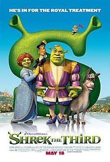 Shrek The Third (2007) Shrek And Fiona, Shrek Dreamworks, Shrek The Third, Live In Peace, Princess Fiona, Will Arnett, Eddie Murphy, Gerard Butler, Cinema Posters