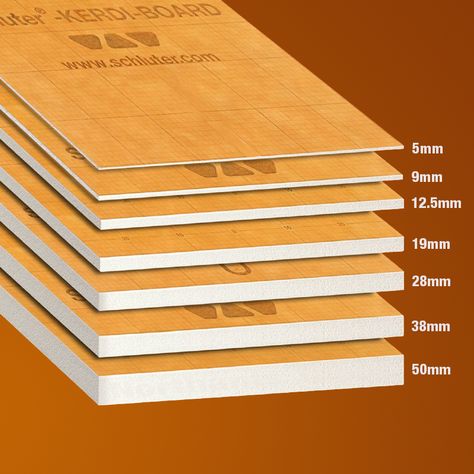 Sheet size: 62.5cm x 125cm  Sheet coverage: 0.78m² Available in multiple thicknesses Super lightweight and very strong Kerdi Board, Bathtub Surround, Shower Niche, Tile Trim, Sheet Sizes, Generators, Brushed Stainless Steel, Galvanized Steel, Power Tools