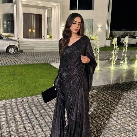 Moonlight glitter saree with black chiffon blouse is now available for customisation dm on @xarnish_store DM for order and details #bridalsarees #wedding #weddingdress #weddingphotography #weddingdress #haldiceremony #haldioutfit #haldi #haldijewellery #haldifunction #haldilook #haldibride #clothes #dressoftheday #ootd #outfit #instadaily #ethnicwear indianwear #instagood #instadaily #instalike #instagram #indianwedding #india #indianbride #indianfashion #festival #mehndi #mehndidesig... Moonlight Saree, Glitter Saree, Moonlight Dress, Glitter Blouse, Mehndi Outfits, Black Chiffon Blouse, Haldi Outfit, Fancy Sarees Party Wear, Dress Book