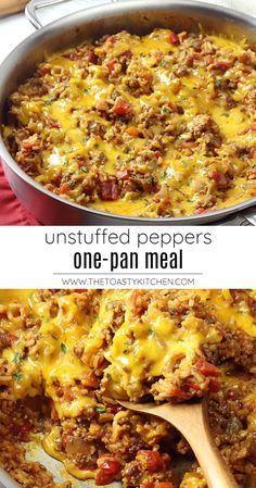 Long Grain Rice Recipes Dinners, Ground Beef Red Pepper Recipes, Stuffed Bell Peppers Skillet, Easy Unstuffed Peppers, Bellpeppers Dinner Healthy, Beef Pepper Rice Bowl, Recipes With Ground Beef And Peppers, Ground Beef Steak Recipes, Bell Pepper Casserole Ground Beef Rice