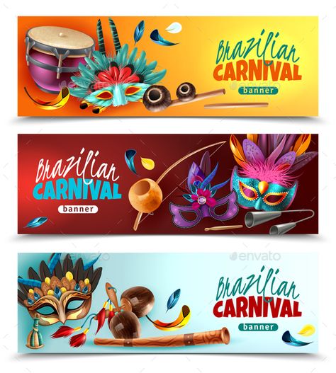 Brasil Carnaval Banners Set #Carnaval, #Brasil, #Set, #Banners Electro Music, Promotional Products Marketing, Digital Artists, Retro Design, Image Illustration, Musical Instruments, Aesthetic Wallpapers, Banners, Poster Design