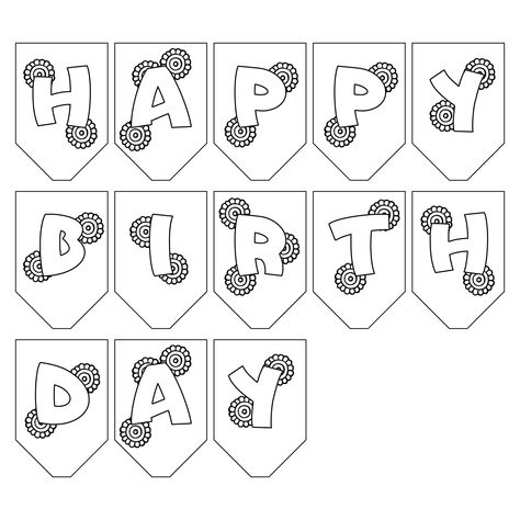 Happy Birthday Banner Printable Free, Happy Birthday Banner Diy, Bts Happy Birthday, Happy Birthday Banner Printable, Printable Birthday Banner, Birthday Banner Template, Happy Birthday Black, Happy Birthday Kids, Birthday Flags