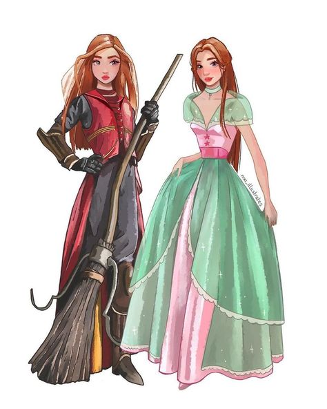 Ginny Weasley Yule Ball Dress, Yule Ball Gowns, Ginny Weasley Fan Art, Fan Art Harry Potter, Warm Honey Blonde, Harry Potter Ginny Weasley, Harry Potter Ginny, Harry Potter Girl, Harry And Ginny