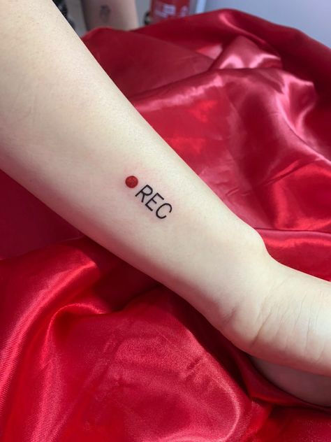 Film Minimalist Tattoo, Tattoos For Filmmakers, Film Tatoos Ideas, Movie Tattoos Film, Cinematography Tattoo, Tattoo For Painters, Parks And Rec Tattoo, Movie Scene Tattoo, Filmmaking Tattoo