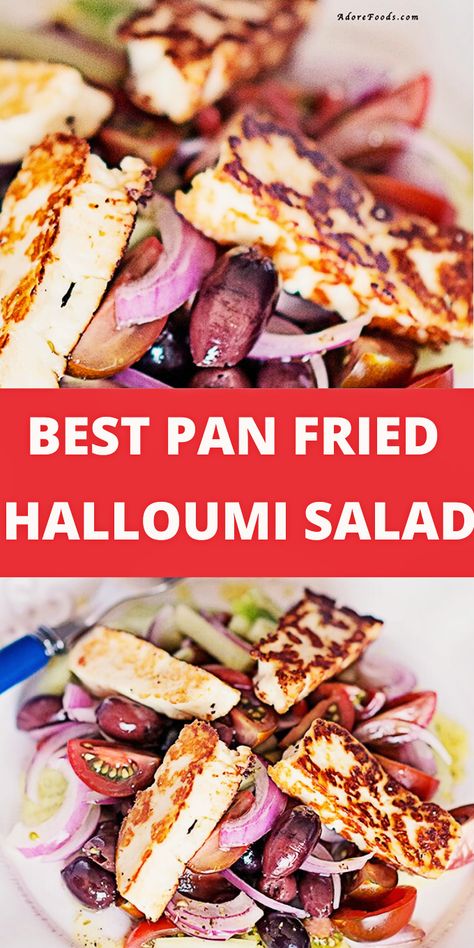 Fried Halloumi Cheese, Parmesan Potato Recipe, Parmesan Potato, Fried Halloumi, Dinner Fish, Brunch Appetizers, Halloumi Cheese, Halloumi Salad, Dinner Steak