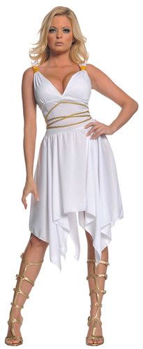 this will fit so well! Greek Goddess costume is great for curvy figures! Costume Halloween Diy, Greek Goddess Outfit, Greek Attire, Goddess Halloween Costume, Goddess Halloween, Goddess Party, Eve Costume, Toga Costume, Greek Goddess Dress