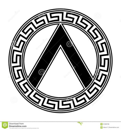 Spartan Shield - Download From Over 59 Million High Quality Stock Photos, Images, Vectors. Sign up for FREE today. Image: 91800798 Spartan Symbol Tattoo, Spartan Shield Tattoo Design, Greek Shield Tattoo, Spartan Shield Tattoo, Sparta Symbol, Spartan Symbol, Greek Symbol Tattoo, Star Sleeve Tattoo, Sparta Tattoo