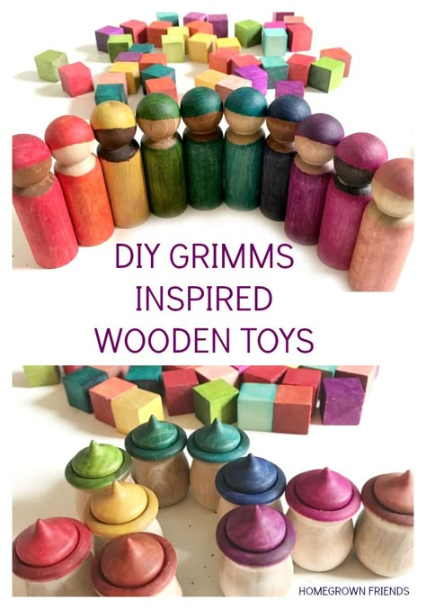 Diy Waldorf Toys, Grimm's Toys, Diy Montessori Toys, Wooden Toys Diy, Montessori Diy, Handmade Wooden Toys, Toys Diy, Homemade Toys, Diy Kids Toys