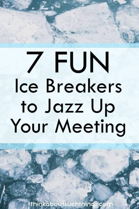 Easy Ice Breakers, Quick Ice Breakers, Ice Breakers For Women, Virtual Ice Breakers, Team Ice Breakers, Ice Breaker Ideas, Group Ice Breaker Games, Meeting Ice Breakers, Team Building Activities For Coworkers