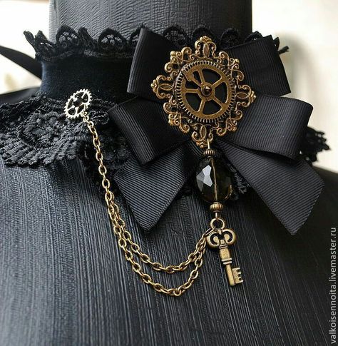 Steam Punk Accessories, Steampunk Clothes, Steampunk Choker, Time Accessories, Moda Steampunk, Mode Steampunk, Steampunk Ideas, Time Jewelry, Lace Choker