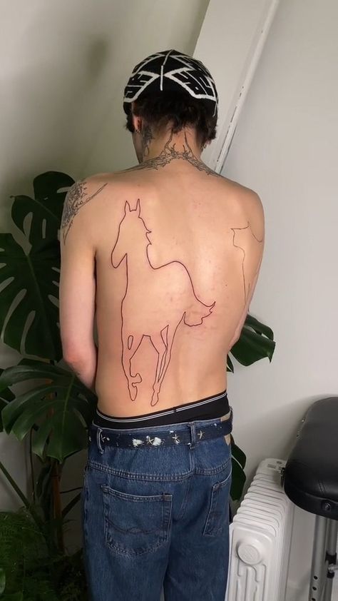 Deftones White Pony Tattoo, White Pony Tattoo, Deftones Tattoo, Pony Tattoo, Deftones White Pony, Henna Tattoos, Henna Tattoo, Back Tattoo, Tattoos And Piercings