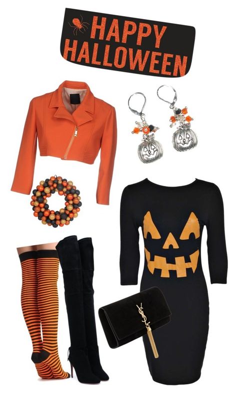 "Pumpkin party" by julia3smith on Polyvore featuring Pinko, Aquazzura, Sixtrees and Yves Saint Laurent Pumpkin Party, Yves Saint Laurent, Saint Laurent, Cute Outfits, Off White, Streetwear Brands, Gucci, Men And Women, Independent Design