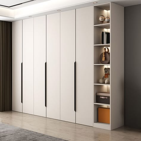 Contemporary Style Wardrobe Armoire Engineered Wood Wardrobe for Home - 31.5"L x 23.5"W x 94.5"H Wood Wardrobe Bedroom Modern, Medium Size Wardrobe Design, Contemporary Storage Cabinet, Modern Bedroom Closet Ideas, Contemporary Wardrobe Design Modern, Modern Wardrobe Design Ideas, Built-in Wardrobes, Wardrobe Shelf Design Bedroom, European Wardrobe Design