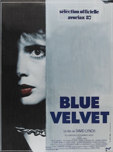 Blue Velvet Film, Blue Velvet Movie, French Movie Posters, Vintage French Posters, Travel Humor Quotes, Kyle Maclachlan, Dennis Hopper, Isabella Rossellini, French Poster