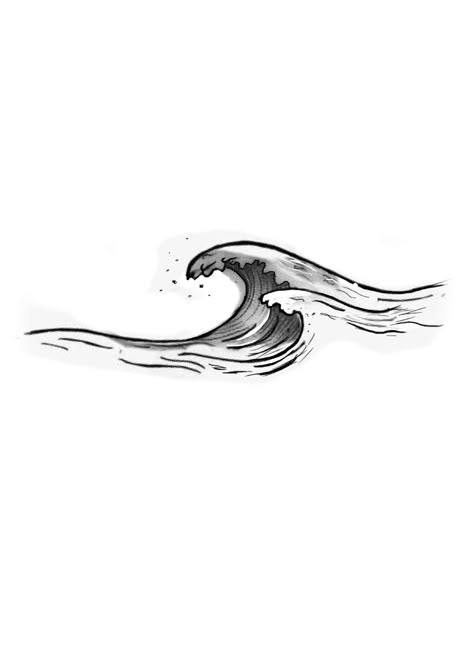 Wave Tattoo Design Drawings, Sea Waves Tattoo Ideas, Wave Tattoo Unique, Black And White Wave Tattoo, Wave Tattoo Black And White, Ocean Waves Tattoo Design, Japanese Waves Tattoo Design, Surf Board Tattoo Design, Tattoo Sea Waves