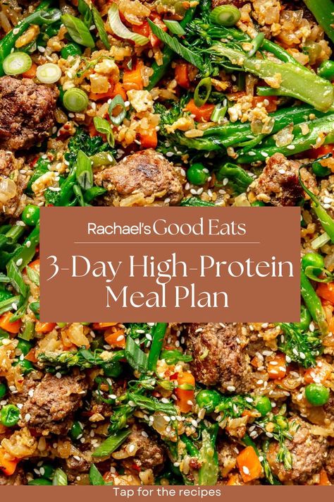 For this 3-day high-protein menu, I wanted to pull together some recipes that would inspire you and make you excited to eat well and to cook up some incredible meals. Breakfast and lunch are usually quick and easy (I love smoothies, high-protein yogurt bowls, eggs & toast, sandwiches, leftovers, etc.), and dinner is where I experiment with new recipes. Tap for the recipes! Healthy Meals For Leftovers, Clean Protein Dinner, High Protein Foods Dairy Free, High Protein Meals No Eggs, Recipes For Abs Meals, Protein Focused Meal Prep, Quick Healthy High Protein Dinner, High Protein Meal Plans For Women, Make Ahead High Protein Lunch