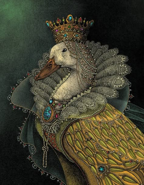 THE GOLDEN DUCK BY BUBUG Fancy Animals, Animals In Clothes, Steampunk Tendencies, Arte Peculiar, Animal Portraits Art, Portraits Art, 다크 판타지, Steampunk Victorian, Montage Photo