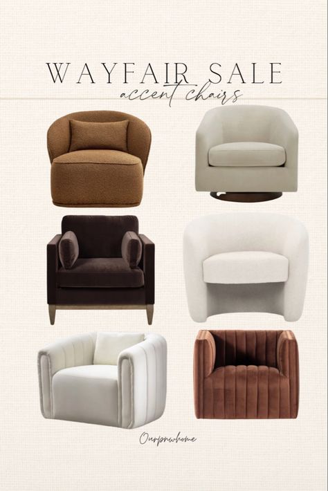 Plush Accent Chairs, Caramel Accent Chair, Dark Accent Chair, Living Room With Accent Chairs Ideas, Brown Swivel Chair Living Rooms, Brown Velvet Accent Chair, Side Chairs Living Room Small Spaces, Rust Accent Chair, Affordable Accent Chairs