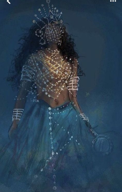 Yemaya Orisha, Yoruba Orishas, Orishas Yoruba, African Mythology, African Goddess, Black Royalty, African Spirituality, Black Mermaid, Sacred Feminine