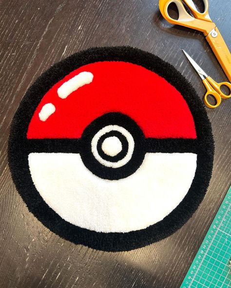 /// catch’em all ! #pokemon #pokeball #rug #custommade #customrugs #customrug #pikachu #fanart #tuftingart #tufting #tuftingrugs #carpet… | Instagram Pikachu Fanart, Pokemon Rug, Tufting Rugs, Tufting Ideas, Rug Tufting, Art Rugs, Cute Names, All Pokemon, January 11