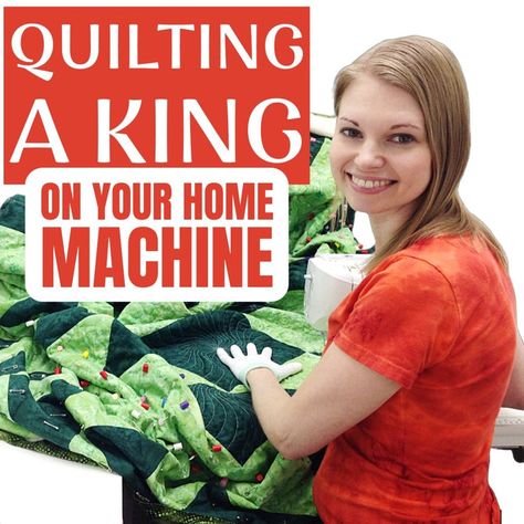 Quilting a King on Your Home Machine – LeahDay.com How To Quilt On A Regular Sewing Machine, Purple Quilt Patterns, Quilt In A Day Patterns Free, Big Stitch Hand Quilting, Quilt Repair, King Quilts, Freddy Moran, Basting A Quilt, Machine Quilting Tutorial