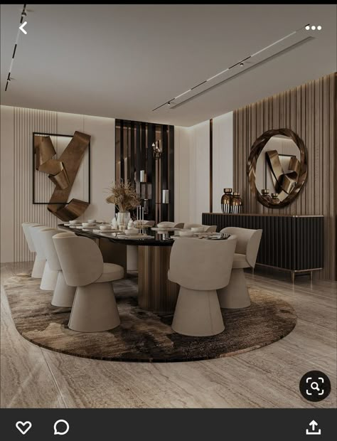 Dining Room Luxury Modern, Dining Room Design Luxury, Room Design Luxury, Neutral Dining Room, Modern Luxury Interior, Luxury Dining Tables, Lobby Interior Design, House Series, Luxury Dining Table