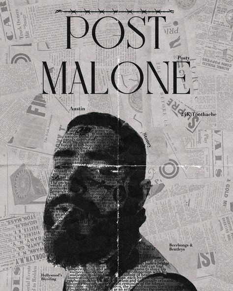 Rapper Poster Design, Rap Music Posters, Music Aesthetic Poster, Post Malone Poster, Post Malone Aesthetic, Rapper Posters, Rap Posters, Swap Shop, Music Poster Design