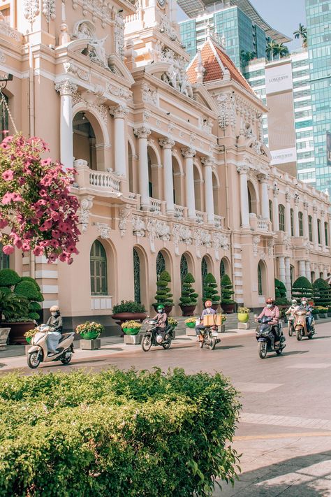 Vietnam Ho Chi Minh, Beautiful Vietnam, Saigon Vietnam, Ancient Greek Architecture, French Colonial, Southeast Asia Travel, Vietnam Travel, Ho Chi Minh City, Ho Chi Minh