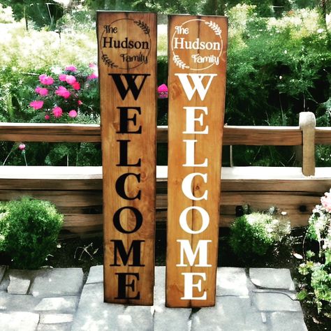 🌟 Exciting News! 🌟 Introducing our brand new custom porch welcome sign personalized with your family name! 🏡✨ Standing at 5 feet tall, this statement piece will greet your guests in style and add curb appeal to your home. Choose from multiple finishes to match your home's aesthetic perfectly. Make your porch feel like home sweet home with this personalized touch! Order yours today and make every entrance memorable. Run 🏃🏼‍♂️ to our website thecellarcraft.com to see all the options Choose reg... Home Welcome Sign, Custom Porch, Welcome Signs Front Door, Add Curb Appeal, Wood Signs For Home, Porch Welcome Sign, Feel Like Home, Porch Sign, Beach Signs