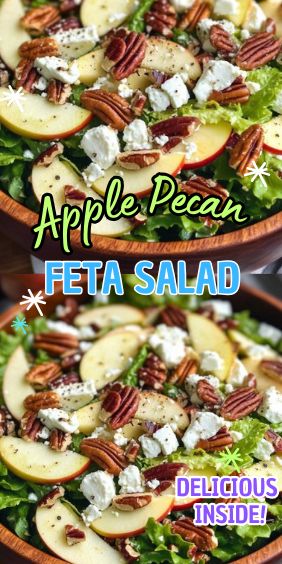 Apple Pecan Feta Salad Salad With Pecans And Feta, Salad With Candied Pecans And Feta, Candied Pecans For Salad Easy, Apple Feta Walnut Salad, Apple Pecan Salad Dressing, Apple Pecan Feta Salad, Apple Pecan Salad Recipes, Apple And Feta Salad, Apple Feta Salad