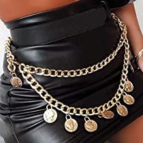 Check this out! Pirate Jewelry, Pirate Accessories, Gold Body Chain, Studded Necklace, Stud Jewelry, Belly Chain, Waist Chain, Anklet Bracelet, Chain Gold