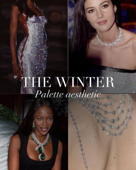 Winter Palette mood board 🖤 . #coloranalysis #winterpalette #truewinter #brightwinter #darkwinter #deepwinter #coolwinter Winter Aesthetic Color Palette, Winter Season Color Palette, Veronika Core, Winter Colour Palette, Sagittarius Funny, True Winter Palette, True Winter Makeup, True Winter Color Palette, Cool Winter Color Palette