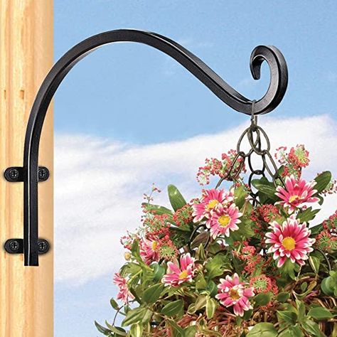 Plant Hanger Bracket, Hanging Basket Hooks, Wrought Iron Plant Stands, Metal Plant Hangers, Plant Bracket, Hanging Basket Brackets, Plant Hooks, Plant Stands Outdoor, Hanging Flower Baskets