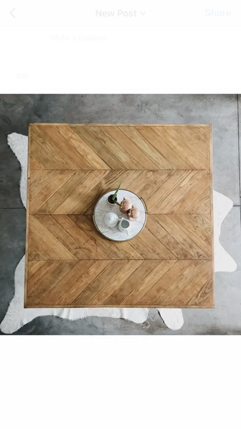 The high top box. Custom herringbone dining table. #RSWDco Wood Mosaic Table Top, Parquet Furniture, High Top Table Kitchen, Herringbone Table, Outdoor Patio Bar Sets, Custom Tables, Outdoor Patio Bar, End Tables Diy, Pub Design