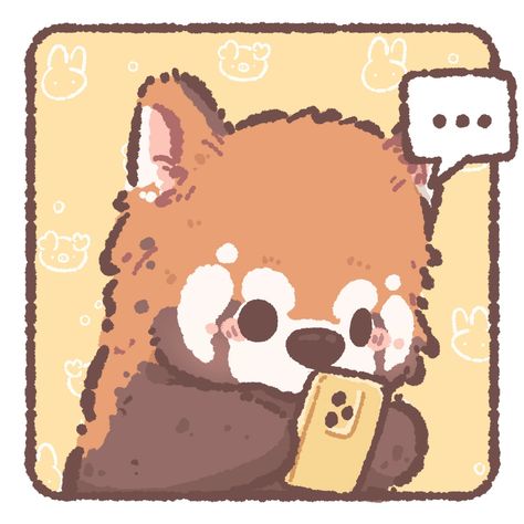 Cute Red Panda Pfp, Cute Red Drawings, Red Panda Cute Cartoon, Red Panda Doodle, Cute Red Panda Drawing, Cute Red Pfp, Red Panda Icon, Red Panda Pfp, Animal Matching Pfp