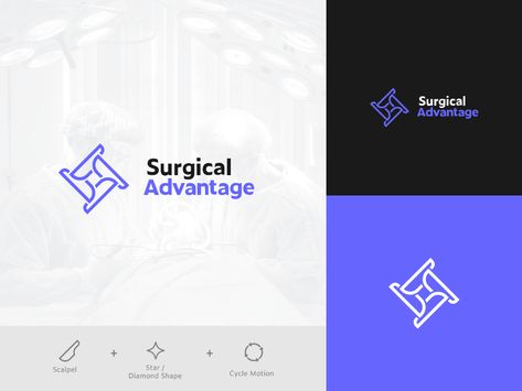 Surgical Advantage Logo Redesign by brandpublico on Dribbble Medical Logo, Logo Redesign, Scalpel, Surgical Instruments, Star Shape, Diamond Shapes, Creative Professional, Global Community, Motion