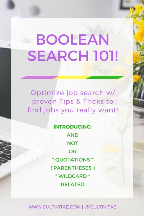 Job search engines often yield thousands of results. Learn how to use basic Boolean Search techniques to target your job search and find jobs you truly want Post College Life, Job Search Motivation, Resume Advice, Cover Letter Tips, Career Search, Information Literacy, Research Skills, Job Search Tips, Job Interview Tips