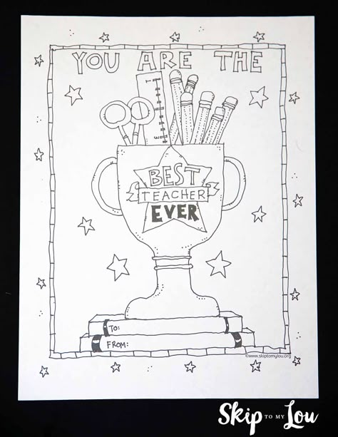 Hundreds of teacher appreciation ideas to make the best teacher gifts every. Loads of DIY ideas to say thank you and make your teachers feel appreciated. Teacher And Student Drawing, Free Teacher Appreciation Printables, Teachers Day Drawing, Teacher Appreciation Quotes, Teachers Day Card, Teacher Appreciation Printables, Appreciation Printable, Teacher Appreciation Cards, Teacher Thank You Cards