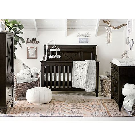 Dark Brown Crib Nursery, Dark Wood Crib Nursery, Noah Nursery, Luxury Baby Crib, Moon Crib, Brown Crib, Montessori Infant, Wendy Bellissimo, Black Nursery