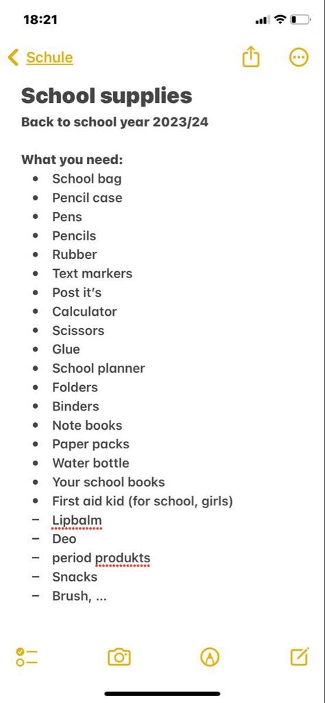 Stationary Essentials List, What School Supplies Do You Need For 7th Grade, School Supplies For 10th Grade, List Of School Supplies For High School, Stationary List For High School, School List Highschool, School Supply List Middle School, School Supplies For Grade 6, School Supplies List For Grade 6