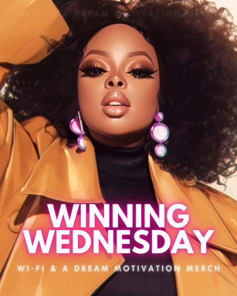 🌟 Winning Wednesday Alert! 🌟 Let's celebrate our victories together! Whether it's a big breakthrough or a small step forward, every win counts.  Share a win in the comments below and let’s uplift and inspire each other. 💪💖  #Wifiandadream #TheGratefulBoss #WinningWednesday Wednesday Motivation Blessings, Winning Wednesday, Black Wednesday, Happy Wednesday Images, Morning Wednesday, Good Morning Wednesday, Black Inspirational Quotes, Dream Motivation, Wednesday Motivation