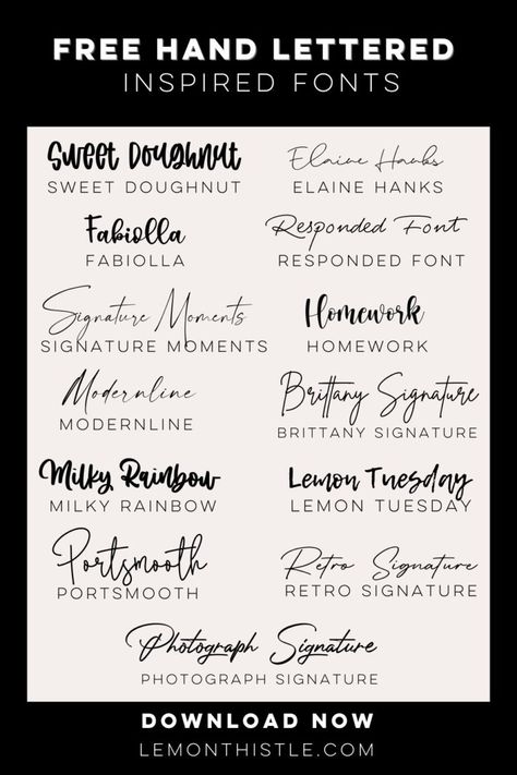 Free Cursive Fonts, Tattoo Fonts Alphabet, Tattoo Fonts Cursive, Hand Lettering Styles, Business Fonts, Writing Fonts, Pretty Fonts, Doodle Fonts, Hand Lettering Art