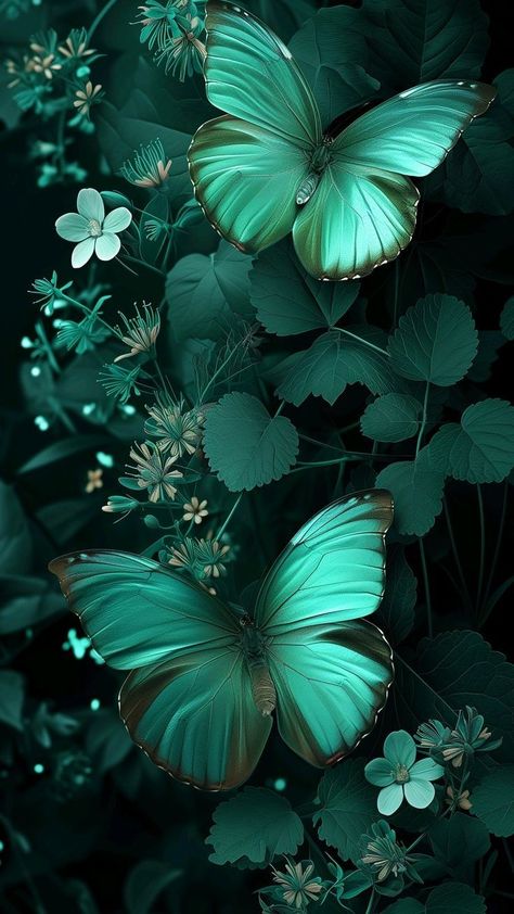 Green Nature Aesthetic Wallpaper, Green Butterflies, Green Butterfly Wallpaper, Beautiful Butterfly Pictures, Purple Flowers Wallpaper, Butterfly Wallpaper Backgrounds, Beautiful Butterflies Art, Floral Wallpaper Phone, Beautiful Wallpaper For Phone