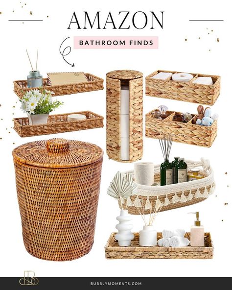 Wicker Tray Decor, Toilet Tank Basket, Guest Towel Tray, Bathroom Finds, Wicker Basket With Lid, Standing Toilet Paper Holder, Free Standing Toilet Paper Holder, Baskets For Shelves, Towel Tray