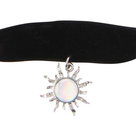 Black Velvet Opal Sun Choker Hot Topic ($10) ❤ liked on Polyvore featuring jewelry, necklaces, accessories, womens jewelry, pendant jewelry, velvet choker, velvet choker necklace, opal pendant necklace and chain choker necklace Sun Choker, Jewel Choker, Velvet Necklace, Velvet Choker Necklaces, Jewelry Illustration, Fake Jewelry, Velvet Collar, Opal Pendant Necklace, Choker Pendant