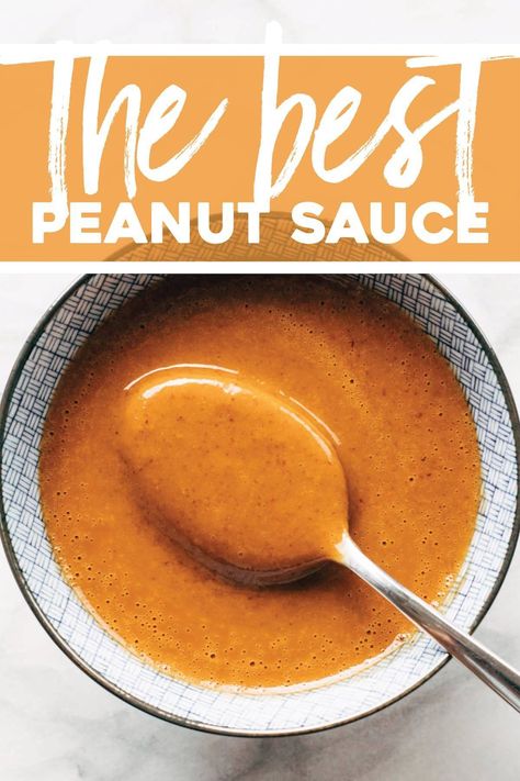 The Very Best Peanut Sauce! Smooth, drizzle-able, garlicky, and gingery with a good spicy sesame kick. Perfect for noodles, salads, protein, or as a dipping sauce! #peanutsauce #sauce #mealprep | pinchofyum.com Salads Protein, Best Peanut Sauce, Vegan Peanut Sauce, Satay Tofu, Okonomi Kitchen, Spring Roll Sauce, Roasted Potato Salads, Soba Noodles Salad, Peanut Sauce Recipe