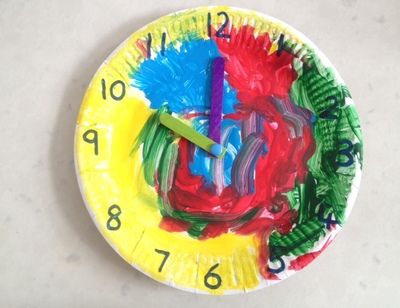 2x2 Crafts, Paper Plate Clock, Wednesday School, Homemade Clocks, School Christmas Gifts, Time Craft, Paper Clock, Clock Craft, K Crafts