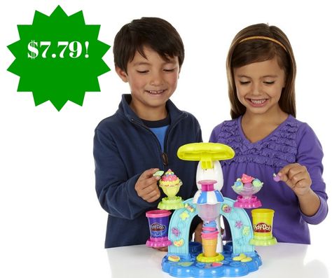 Play-Doh Sweet Shoppe Swirl and Scoop Ice Cream Playset Only $7.79 (Reg. $17) - http://www.couponsforyourfamily.com/play-doh-sweet-shoppe-swirl-and-scoop-ice-cream-playset-only-7-79-reg-17/ Play Doh Toys, Play Doh Kitchen, Sundae Glasses, Scoop Ice Cream, Toy Kitchen Set, Ice Cream Flavors, Banana Split, Yummy Sweets, Play Doh